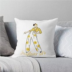 Harry Styles Pillows - Sunflower Harry Throw Pillow RB2103