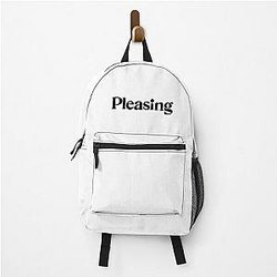 Harry Styles Backpacks - Harry Styles Pleasing Sticker - Black Backpack RB2103