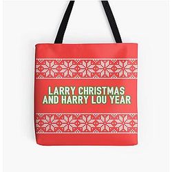 Harry Styles Bags - Larry Christmas and Harry Lou Year All Over Print Tote Bag RB2103