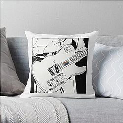 Harry Styles Pillows - Harry Styles Guitar drawing Throw Pillow RB2103