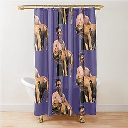 Hasan Piker and Dog Shower Curtain