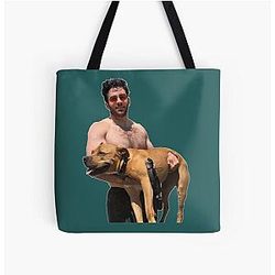 Hasan Piker and Happy Dog All Over Print Tote Bag
