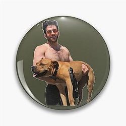 Hasan Piker and a happy dog Pin