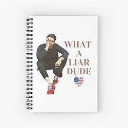 Hasan Piker What a Liar Dude Twitch Meme Spiral Notebook