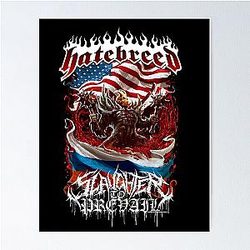 Slaughter To Prevail Hatebreed Worldwide Brutality American Flag Poster