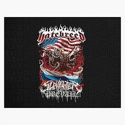Slaughter To Prevail Hatebreed Worldwide Brutality American Flag Jigsaw Puzzle