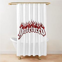 hatebreed logo Red flame Shower Curtain