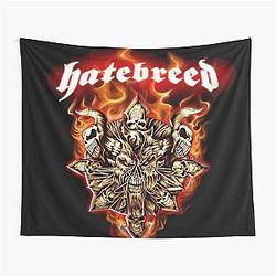 HATEBREED devil and skull Tapestry