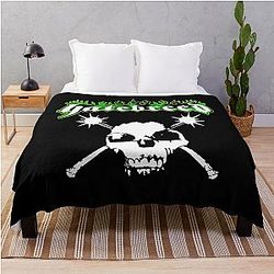 Hatebreed green logo Throw Blanket