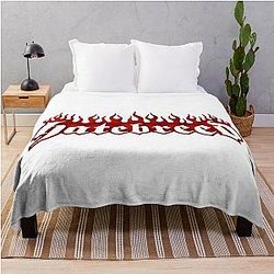 hatebreed logo Red flame Throw Blanket