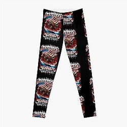 Slaughter To Prevail Hatebreed Worldwide Brutality American Flag Leggings