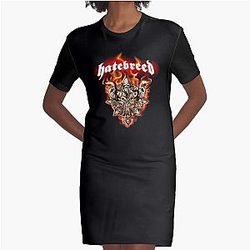 HATEBREED devil and skull Graphic T-Shirt Dress
