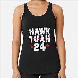 Hawk Tuah Tawk Tuah Talk Funny Meme halk tua 24 Racerback Tank Top