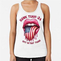 Hawk Tuah Racerback Tank Top