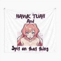 Hawk Tuah spit on that thang  Tapestry