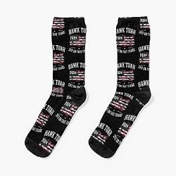 Hawk Tuah 2024: Spit on That Thang .  Vintage Parody Tee Socks