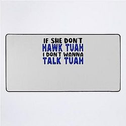of Hawk tuah Hawk tuah funny viral humor meme video tee girl 24  Desk Mat