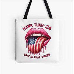 Hawk Tuah All Over Print Tote Bag