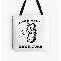 Hawk Tuah 24 Spit On That Thang All Over Print Tote Bag