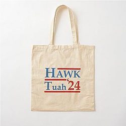 HAWK TUAH  Cotton Tote Bag