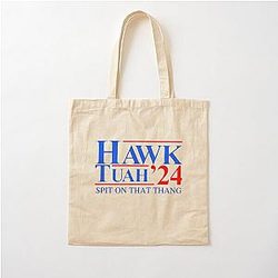Hawk Tuah 24  Cotton Tote Bag
