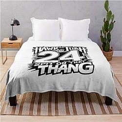 Hawk Tuah 2024: Spit on That Thang .  Vintage Parody Tee Throw Blanket