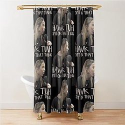 Hawk Tuah! spit on that thang. hawk tuah girl interview   Shower Curtain
