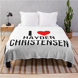 I Heart Hayden Christensen Throw Blanket