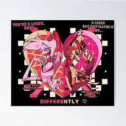 ANGEL & HUSK LOSER BABY - HAZBIN HOTEL Poster