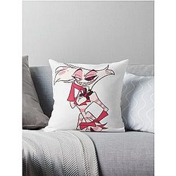 hazbin hotel angel dust sticker + more Throw Pillow