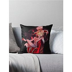 hazbin hotel lucifer graphic Throw Pillow