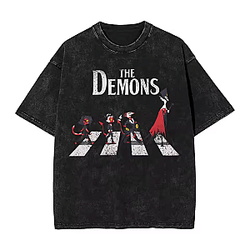 The Demons PTTT0505 Washed  Hazbin Hotel T-Shirts
