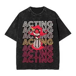 Acting Up PTTT0505 Washed  Hazbin Hotel T-Shirts
