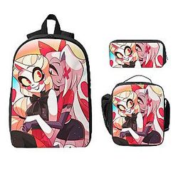 Vaggie And Charlie Hazbin Hotel Backpacks Set