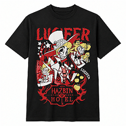Alastor Lucifer Hazbin Hotel T-Shirts Hazbin Hotel T-Shirts