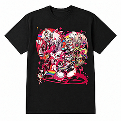 Hazbin Hotel Pride Heart Garmet Dye T-Shirt Hazbin Hotel T-Shirts NTT2408