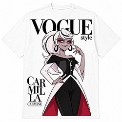Vogue Carmilla Carmine Hazbin Hotel T-Shirts Hazbin Hotel T-Shirts