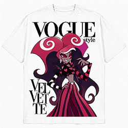 Vogue Velvette Hazbin Hotel T-Shirt Hazbin Hotel T-Shirts