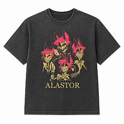 Alastor Hazbin Hotel Washed t-Shirt Hazbin Hotel T-Shirts