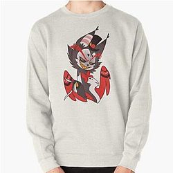 Husk Hazbin Hotel Stickers + more Pullover Sweatshirt