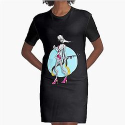 Hazbin Hotel - Angel Dust Graphic T-Shirt Dress