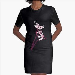 Hazbin Hotel - Angel Dust Graphic T-Shirt Dress