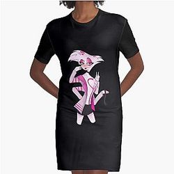 Hazbin Hotel - Angel Dust Graphic T-Shirt Dress