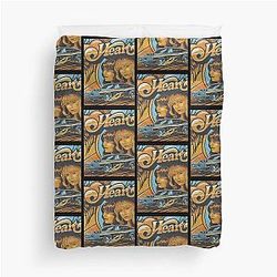Vintage Heart Band Duvet Cover