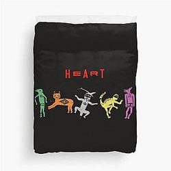 Heart Band Animals Rock Band Duvet Cover