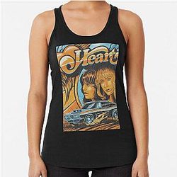 Vintage Heart Band Racer Back Tank Top