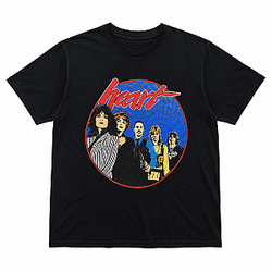 Rock N Roll Star DTNK1707 Heart Band T-Shirts