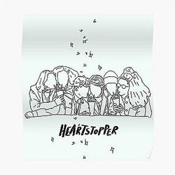 heartstopper gang lineart Poster RB2707