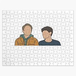 Heartstopper Nick Nelson and Charlie Spring cartoon art Jigsaw Puzzle RB2707