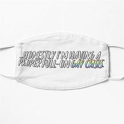 Gay crisis Heartstopper quote Flat Mask RB2707